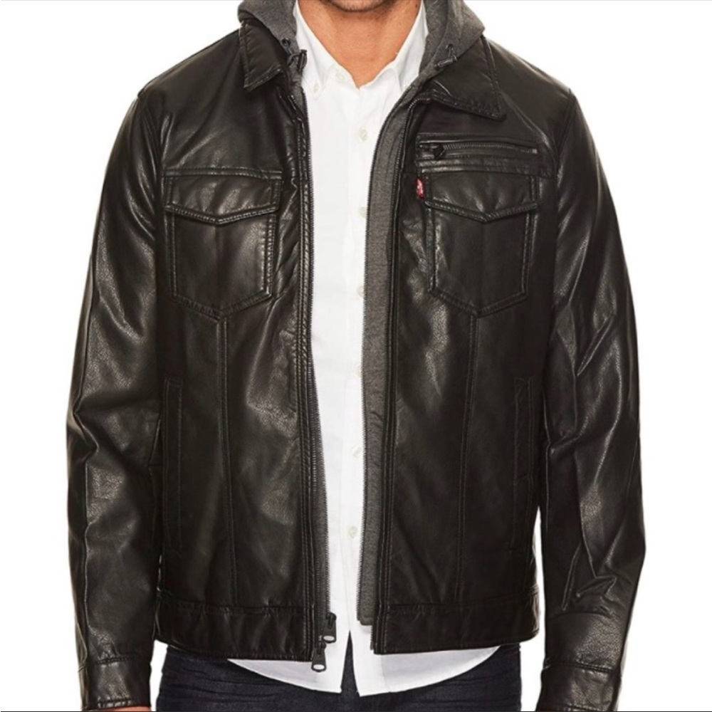 Levi’s Vegan Leather Hooded Jacket